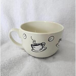 2004 California Pantry Classic Ceramic Oversize Coffee Mug Cup Off White 3.5"